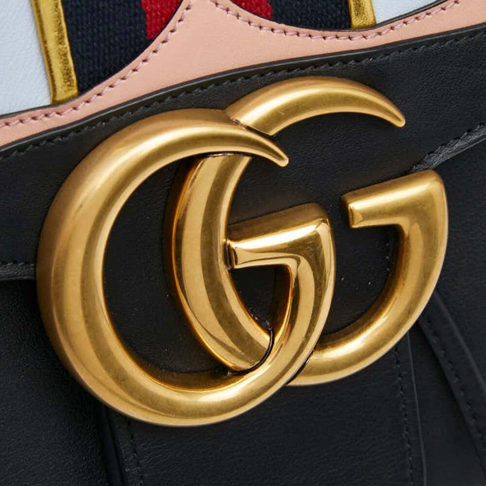 GUCCI Black Leather GG Marmont Backpack - Picture 11 of 14
